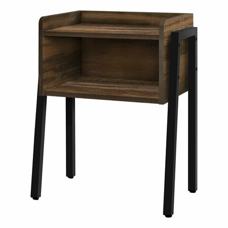 DAPHNES DINNETTE 19 x 12 x 23 in. Accent Table - Brown Reclaimed-Look - Black Metal DA2450600